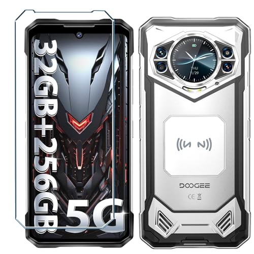 Xiangyun Handyhülle für Doogee S200X/Doogee S200 Hülle mit 1 X Gehärtetem Glas Protection Schutzfolien, Transparent Silikon Soft Crystal Clear Kratzfest TPU Cover Case(6.72") von Xiangyun