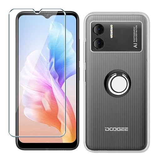 Xiangyun Handyhülle für Doogee X98 / Doogee X98 Pro Hülle + 1 X Schutzfolie Panzerglas Gehärtetem Glas+ 1 X Handy Ring, Silikon Soft Transparent TPU Protection Kristalle Clear Case Cover (6.52") von Xiangyun