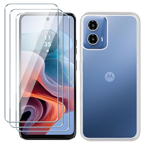 Xiangyun Handyhülle für Motorola Moto G34 5G Hülle Transparent + 3 X Panzerglas Gehärtetem Glas Filmschutz Protection Schutzfolien, Silikon Soft Crystal Clear Kratzfest TPU Cover Case Xiangyun Handyhülle für Motorola Moto G34 5G Hülle Transparent + 3 X Panzerglas Gehärtetem Glas Filmschutz Protection Schutzfolien, Silikon Soft Crystal Clear Kratzfest TPU Cover Case von Xiangyun