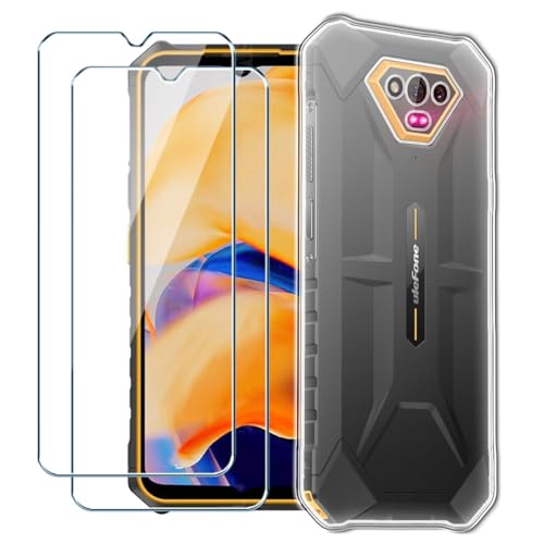 Xiangyun Handyhülle für Ulefone Armor X13 Hülle Transparent mit 2 stück Panzerglas Gehärtetem Glas Protection Schutzfolien, Silikon Soft Crystal Clear Kratzfest TPU Cover Case(6.52") von Xiangyun