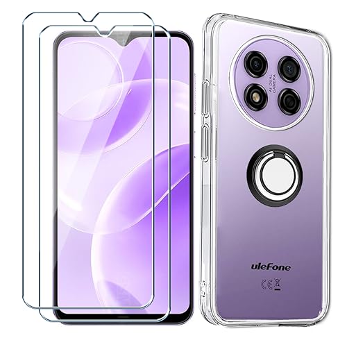 Xiangyun Handyhülle für Ulefone Note 15 Hülle + 2 X Panzerglas Gehärtetem Glas Filmschutz Schutzfolien + 1 X Handy Ring, Silikon Soft Transparent Fall TPU Leichte Protection Case Cover (6.22" Clear) von Xiangyun