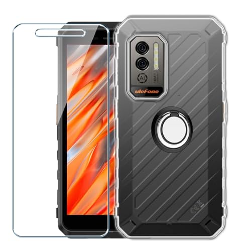 Xiangyun Handyhülle für Ulefone Power Armor X11 Hülle + 1 X Schutzfolie Panzerglas Gehärtetem Glas+ 1 X Handy Ring, Silikon Soft Transparent TPU Leichte Protection Kristalle Clear Case Cover (5.45") von Xiangyun