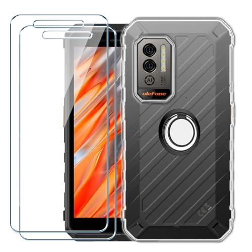 Xiangyun Handyhülle für Ulefone Power Armor X11 Hülle + 2 X Panzerglas Gehärtetem Glas Filmschutz Schutzfolien + 1 X Handy Ring, Silikon Soft Transparent Fall TPU Leichte Protection Case Cover (5.45") von Xiangyun