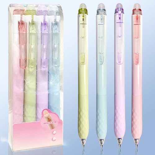 Xiaocanglan Radierbarer Kugelschreiber, 4 Stück Blau Kugelschreiber Radierbar, 0.5MM Tintenroller Radierbar Radierbare Stifte Erasable Pen, Gelschreiber Wegradierbare Stifte für Studenten Geschenk von Xiaocanglan