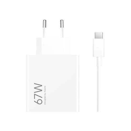 Xiaomi 67 W HyperCharge Combo Ladegerät, 67 W, USB-Anschluss, USB-C-Kabel, intelligente Identifikation von Geräten, Weiß (ES-Version) von Xiaomi MC