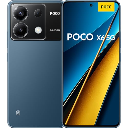 POCO X6 5G Smartphone, 12+256GB Handy ohne Vertrag, 120Hz 6,67" 1,5k AMOLED Display, 64MP OIS Dreifach-Kamera, 5100mAh, 67W Turbo-Charge, Dual-SIM, Blau (DE Version + 2 Jahre Garantie) von Xiaomi