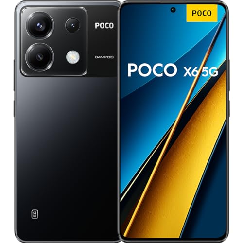 Poco X6 5G Smartphone, 12+256GB Handy ohne Vertrag, 120Hz 6,67" 1,5k AMOLED Display, 64MP OIS Dreifach-Kamera, 5100mAh, 67W Turbo-Charge, Dual-SIM, Schwarz (DE Version + 2 Jahre Garantie) von Xiaomi