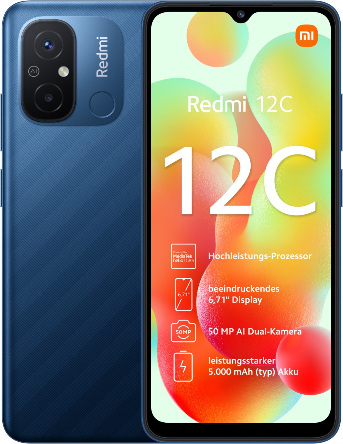 Redmi 12C (4GB+128GB) Smartphone ocean blue von Xiaomi