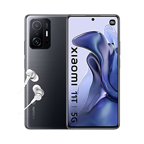 Xiaomi 11T 5G Smartphone und Kopfhörer (6.67" 120 Hz AMOLED-Display und Dolby Atmos, 108MP in Profiqualität, MediaTek Dimensity 1200-Ultra, 67W Turbo Charge) Gray - 8 und 128 GB von Xiaomi