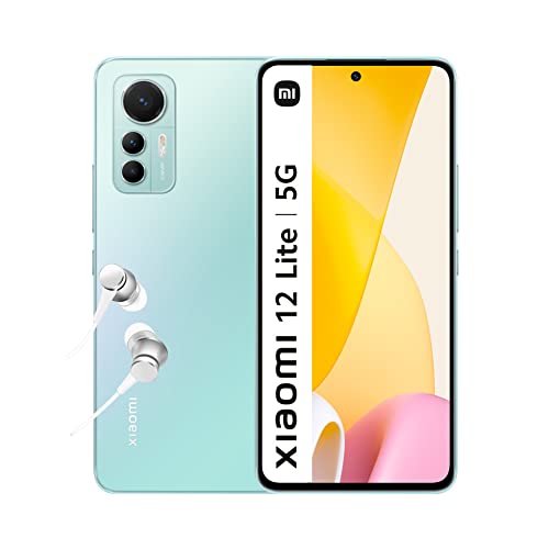Xiaomi 12 Lite 5G Smartphone+Kopfhörer, 8+128GB Handy ohne Vertrag, 6.55” 120Hz AMOLED Display, 108MP Dreifach-Kamera, 4300mAh, 67W Turbo-Charging, Green (DE Version + 2 Jahre Garantie) von Xiaomi