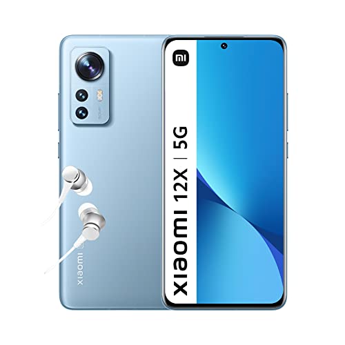 Xiaomi 12X-Smartphone+Kopfhörer,8+256GB Handy ohne Vertrag, 6.28" 120Hz AMOLED Display,Snapdragon 870, 50MP Dreifach-Kamera in Profiqualität,4500mAh,Blau(DE Version+2 Jahre Garantie+Amazon Exclusive) von Xiaomi