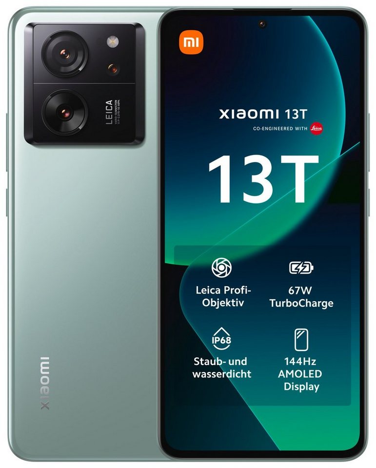 Xiaomi 13T mit 8GB RAM + 256GB internem Speicher Smartphone (16,94 cm/6,67 Zoll, 256 GB Speicherplatz, 50 MP Kamera, 16,94 cm (6,67 Zoll) 144 Hz CrystalRes AMOLED Display) von Xiaomi