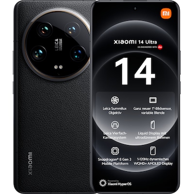 Xiaomi 14 Ultra 5G 16/512GB Dual-SIM Smartphone black von Xiaomi