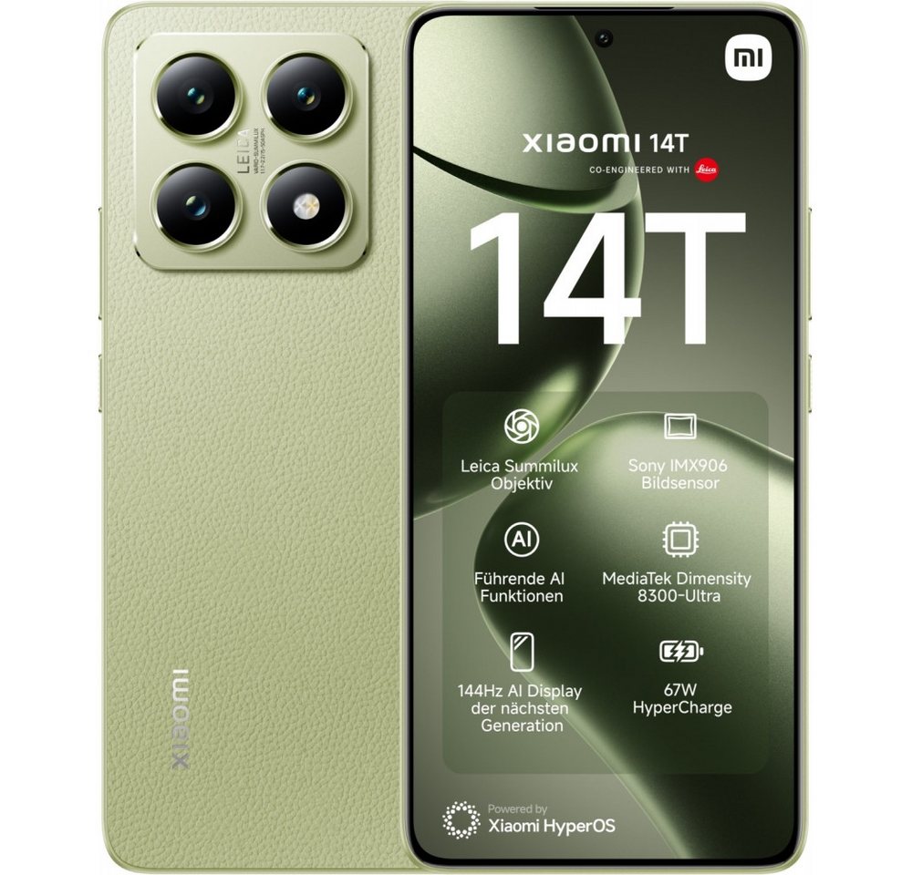 Xiaomi 14T 5G 256 GB / 12 GB - Smartphone - lemon green Smartphone (6,67 Zoll) von Xiaomi
