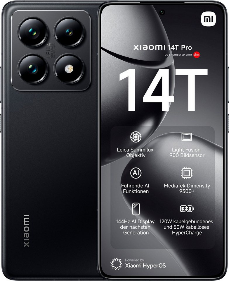Xiaomi 14T Pro 512GB Titan Black Smartphone von Xiaomi