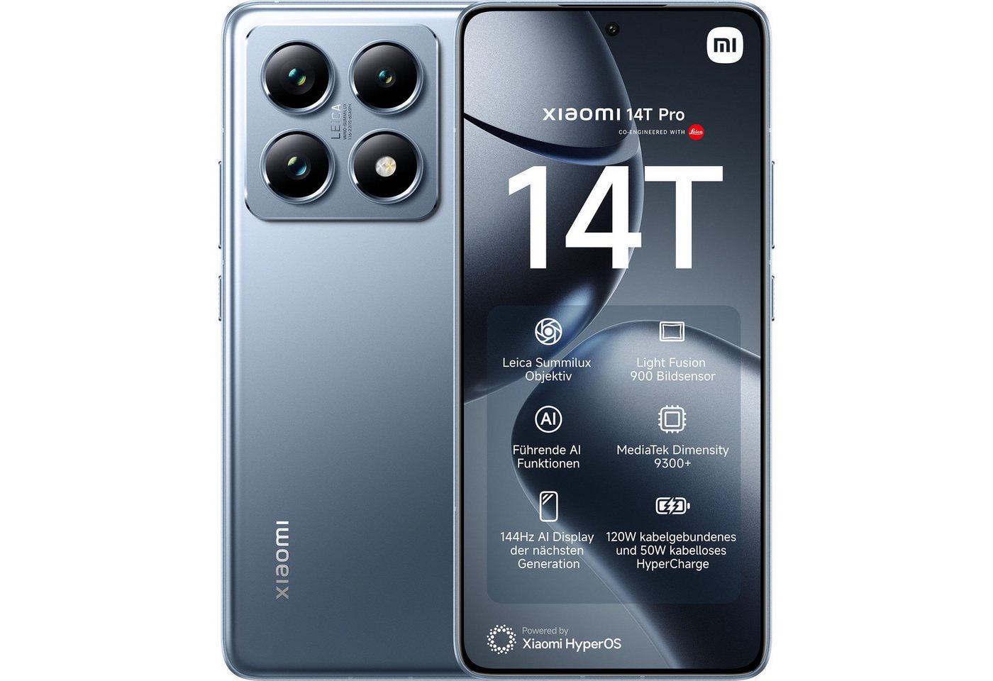 Xiaomi 14T Pro 512GB Titan Blue Smartphone (512 GB Speicherplatz) von Xiaomi