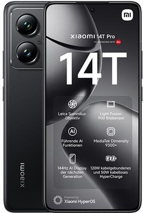 Xiaomi 14T Pro 5G Dual Sim 12GB RAM 512GB - Black - 512 GB (MZB0HJCEU) von Xiaomi