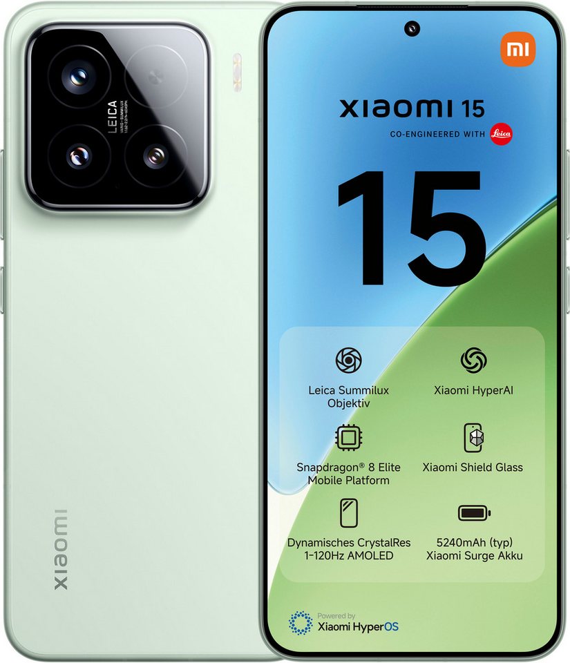 Xiaomi 15 12+512GB Smartphone (16,15 cm/6,36 Zoll, 512 GB Speicherplatz, 50 MP Kamera) von Xiaomi
