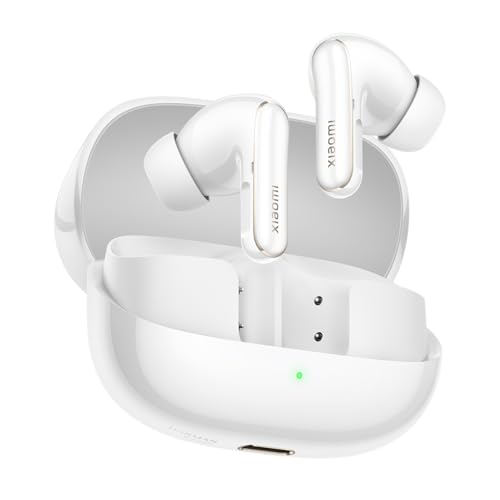 Xiaomi Buds 5 Pro Bluetooth - 11mm HiFi-Dreifach-Treiber, 55db ANC Active Noise Cancellation und 15m/s ENC, Lossless Qualcomm Sound und Harman AudioEFX, Weiß von Xiaomi