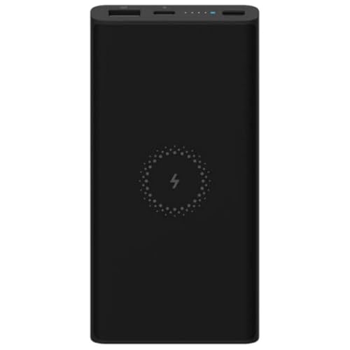 Xiaomi Externer Akku MI kabellos Power Bank Essential schwarz - 10000 mAh - QI 10 W - 18 W mit Kabel - Micro USB Eingang - USB Ausgang, VXN4295GL von Xiaomi