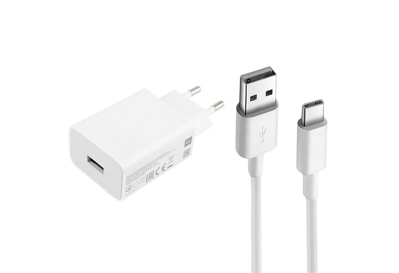 Xiaomi Ladegerät MDY-10-EW mit Ladekabel, Smartphone-Ladegerät (Netzteil 18 Watt, Schnelladefunktion, USB Typ-C Stecker, 1 m) von Xiaomi