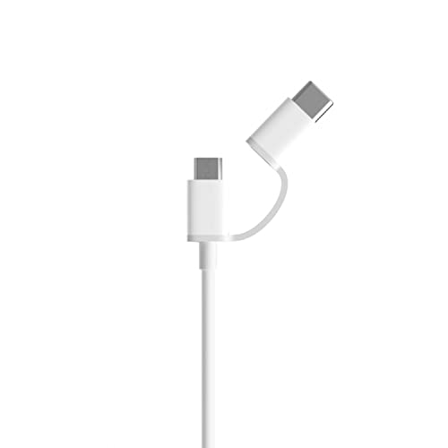 Xiaomi Mi 2-in-1 USB-Kabel – Combo Kabel Micro-USB & Typ C – 1 m – schnelles Aufladen – Weiß (Blister) von Xiaomi