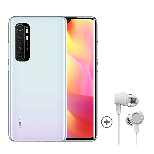 Xiaomi Mi Note 10 Lite Smartphone + Kopfhörer (16,43 cm (6,47″) FHD+ Display, 64GB interner Speicher, 6GB RAM, 64MP Rückkamera, 16MP Frontkamera, Dual-SIM, Android 10) Weiß - [Exklusiv bei Amazon] von Mi