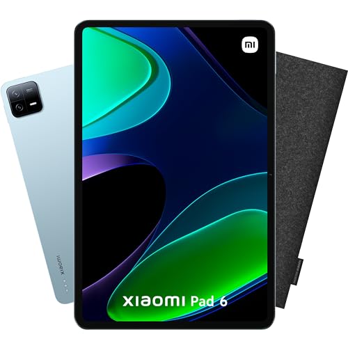 Xiaomi PAD6 6 128 GB + Filzhülle, Ladegerät inklusive 33 W, Display 11 Zoll, schnelles Laden, Akku 8840 mAh, 18 Stunden Akkulaufzeit, Blau von Xiaomi