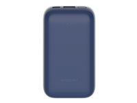 Xiaomi PB1030ZM - Pocket Edition Pro - powerbank - 10000 mAh - 36 Wh - 33 Watt - 3 A - Fast Charge - 2 output-stikforbindelser (USB, 24 pin USB-C) - blå von Xiaomi