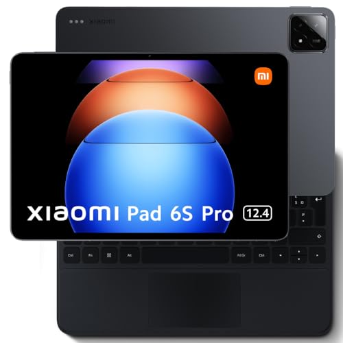 Xiaomi Pack Tablet Pad 6S Pro + Touchpad Keyboard Touchpad, Display 12,4 Zoll 144 Hz, 256 GB/8 GB RAM, Schnellladung mit Ladegerät 120 W inklusive, Akku mit hoher Kapazität von 10.000 mAh, Schwarz von Xiaomi