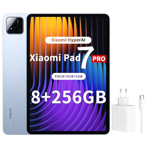 Xiaomi Pad 7 Pro Tablet, 11.2 Zoll, 8+256GB, 3.2K 144Hz Display, Snapdragon 8s Gen 3, 8850mAh Akku, HyperAI, Quad-Lautsprecher, Nahtloses Desktop-ähnliches Erlebnis, Blau,120W HyperCharge Xiaomi Pad 7 Pro Tablet, 11.2 Zoll, 8+256GB, 3.2K 144Hz Display, Snapdragon 8s Gen 3, 8850mAh Akku, HyperAI, Quad-Lautsprecher, Nahtloses Desktop-ähnliches Erlebnis, Blau,120W HyperCharge von Xiaomi