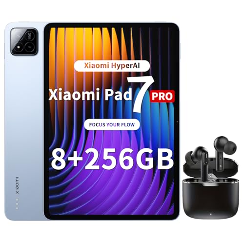 Xiaomi Pad 7 Pro Tablet, 11.2 Zoll, 8+256GB, 3.2K 144Hz Display, Snapdragon 8s Gen 3, 8850mAh Akku, HyperAI, Quad-Lautsprecher, Nahtloses Desktop-ähnliches Erlebnis, Blau,Kopfhörer Xiaomi Pad 7 Pro Tablet, 11.2 Zoll, 8+256GB, 3.2K 144Hz Display, Snapdragon 8s Gen 3, 8850mAh Akku, HyperAI, Quad-Lautsprecher, Nahtloses Desktop-ähnliches Erlebnis, Blau,Kopfhörer von Xiaomi