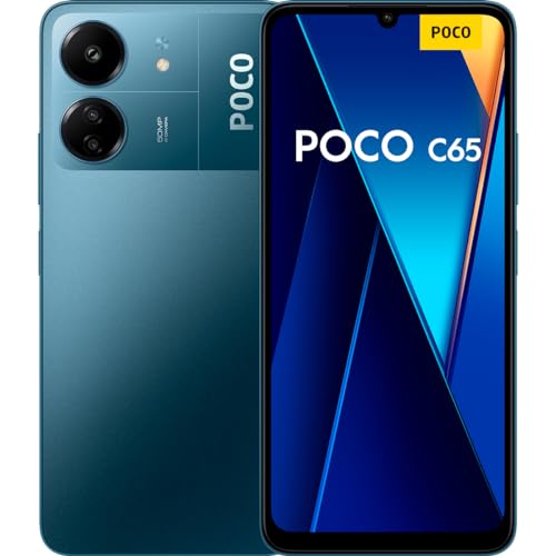 Xiaomi Poco C65 Smartphone + Kopfhörer, 6+128GB Handy ohne Vertrag, 6,74” 90Hz Display, 5000 mAh, 18W Fast Charge, 50MP AI Dreifach-Kamera, Blue (DE Version + 2 Jahre Garantie) von Xiaomi