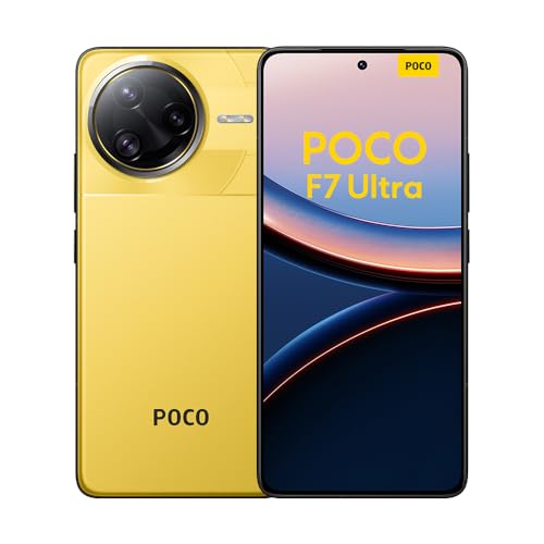 Xiaomi Poco F7 Ultra Smartphone, 12+256GB, Gelb, Handy ohne Vertrag, 50 MP, 120Hz AMOLED Display, Snapdragon Flaggschiff-Prozessor, 5300mAh Akku, 120W HyperCharge, HyperAI, Dual-SIM von Xiaomi