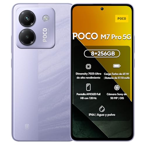 Xiaomi Poco M7 Pro 5G Smartphone, 8+256GB, lila, mit NFC, ohne Ladegerät, 5110mAh Akku, 45W TurboCharge, 120Hz HD AMOLED Display Xiaomi Poco M7 Pro 5G Smartphone, 8+256GB, lila, mit NFC, ohne Ladegerät, 5110mAh Akku, 45W TurboCharge, 120Hz HD AMOLED Display von Xiaomi