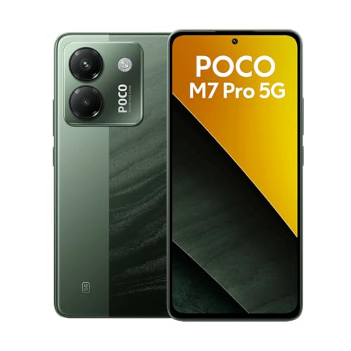 Xiaomi Poco M7 Pro 5G Smartphone, 8+256GB, 50MP Hauptkamera mit OIS, 5110 mAh Akku (Types), IP64, Funktionen A,Ohne Ladegerät (Green, 8+256G) von Xiaomi