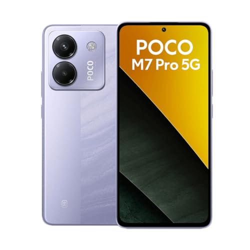 Xiaomi Poco M7 Pro 5G Smartphone, 8+256GB, 50MP Hauptkamera mit OIS, 5110 mAh Akku (Types), IP64, Funktionen A,Ohne Ladegerät (Purple, 8+256G) von Xiaomi