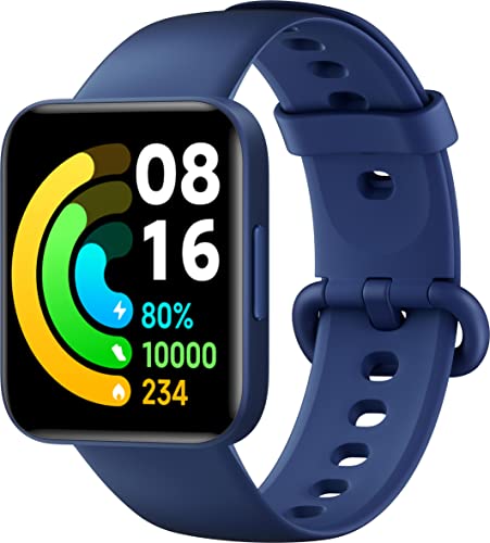 Xiaomi Poco Watch (Blue), SpO2-Messung, Herzfrequenz, AMOLED-Display, 1,6 Zoll, GPS, ATM-Wasserbeständigkeit, Blau, italienische Version von Xiaomi