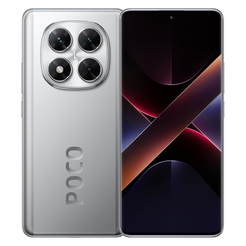 Xiaomi Poco X7 Smartphone 8+256GB,45W Turboaufladung,CrystalRes 1,5K 120Hz AMOLED Curved Display 50MP Hauptkamera mit OIS Staub, IP68,5110mAh großer Akku-Silber von Xiaomi