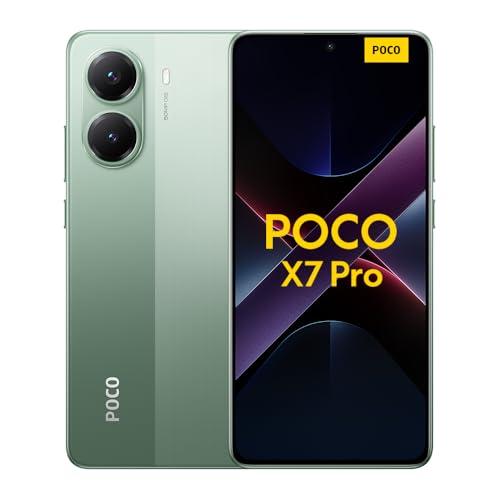 Xiaomi Poco X7 Pro Smartphone, 12+256GB, Grün, 50MP Hauptkamera mit OIS, 6000mAh (typ.) Akku mit 90W HyperCharge, IP68, KI-Funktionen (Ladegerät Nicht enthalten) von Xiaomi