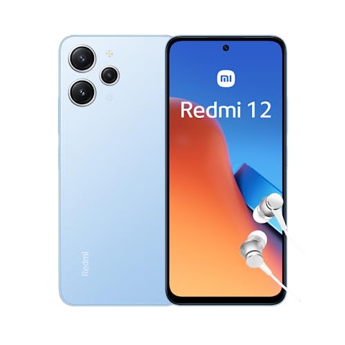 Xiaomi Redmi 12 Smartphone + Kopfhörer, 4+128GB, Handy ohne Vertrag, 6,79" FHD+ Display, 5.000 mAh, 50MP Kamera, 18W Fast-Charging, Dual-SIM, Sky Blue (2 Jahre Garantie + DE Version) von Xiaomi