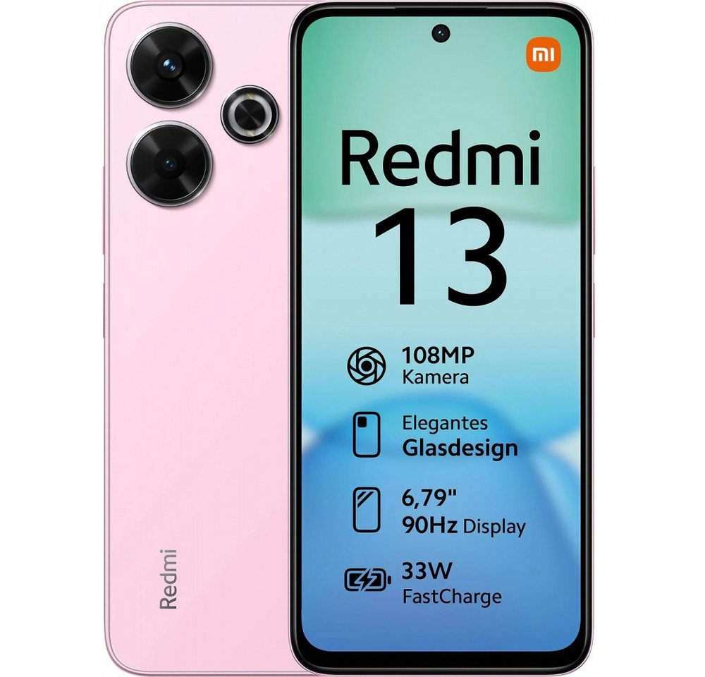 Xiaomi Redmi 13 256 GB / 8 GB - Smartphone - pearl pink Smartphone (6,79 Zoll) von Xiaomi