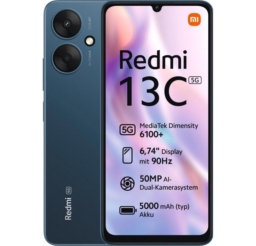 Xiaomi Redmi 13C 5G 128 GB / 4 GB - Smartphone - twilight blue Smartphone (6,74 Zoll) von Xiaomi