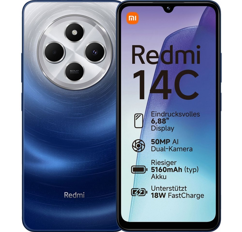 Xiaomi Redmi 14C 256 GB / 8 GB - Smartphone - starry blue Smartphone (6,88 Zoll) von Xiaomi