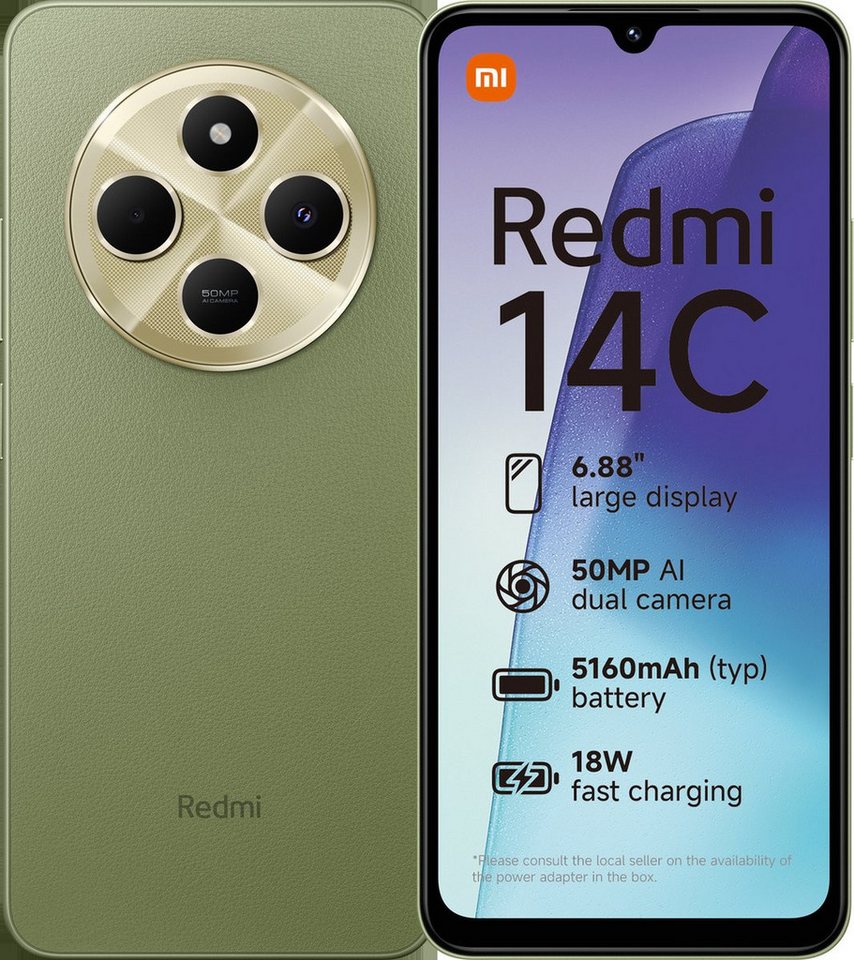 Xiaomi Redmi 14C 4G 8GB 256GB Green Smartphone Xiaomi Redmi 14C 4G 8GB 256GB Green Smartphone von Xiaomi