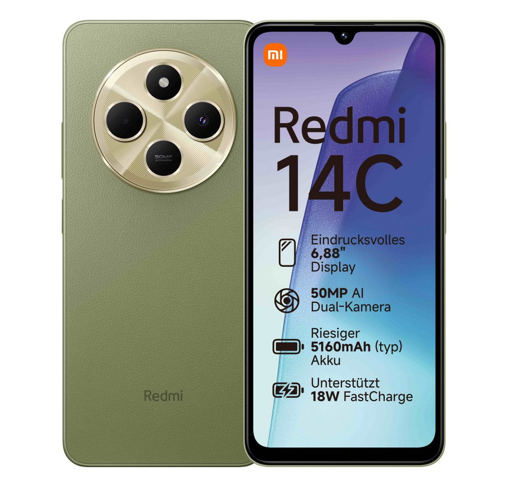 Xiaomi Redmi 14C 4GB + 128GB Sage Green Smartphone Smartphone Xiaomi Redmi 14C 4GB + 128GB Sage Green Smartphone Smartphone von Xiaomi