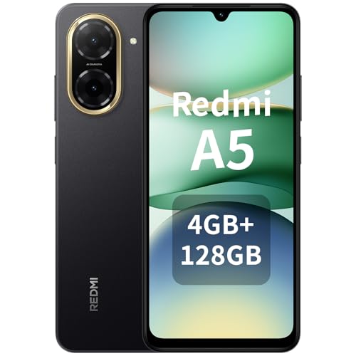 Xiaomi Redmi A5 Smartphone 4 GB + 128 GB, Akku 5200 mAh, Octa-Core-Prozessor, 32 MP Al-Dualkamera, 6,88-Zoll-Display, Fingerabdruck- und Gesichtsentsperrung, Schwarz Xiaomi Redmi A5 Smartphone 4 GB + 128 GB, Akku 5200 mAh, Octa-Core-Prozessor, 32 MP Al-Dualkamera, 6,88-Zoll-Display, Fingerabdruck- und Gesichtsentsperrung, Schwarz von Xiaomi