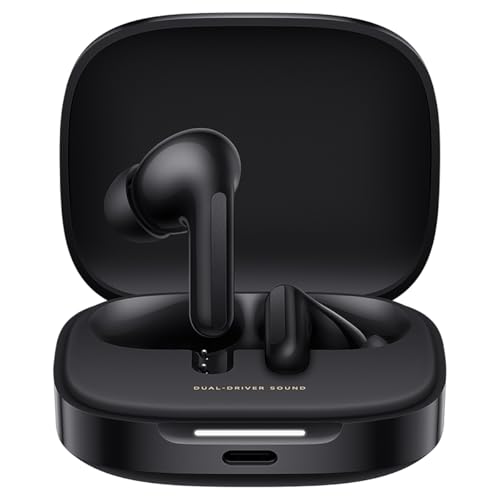 Xiaomi Redmi Buds 6, Bluetooth-Kopfhörer, Dual-Treiber-Design, aktive Geräuschunterdrückung, Dual-Mikrofon mit integriertem KI, Lange Akkulaufzeit bis zu 42 Stunden, Touch-Bedienung, Schwarz Xiaomi Redmi Buds 6, Bluetooth-Kopfhörer, Dual-Treiber-Design, aktive Geräuschunterdrückung, Dual-Mikrofon mit integriertem KI, Lange Akkulaufzeit bis zu 42 Stunden, Touch-Bedienung, Schwarz von Xiaomi