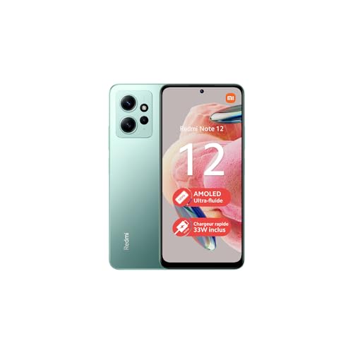 Xiaomi Redmi Note 12 128GB Handy, grün, Mint Green, Android 13, Dual SIM von XIAOMI