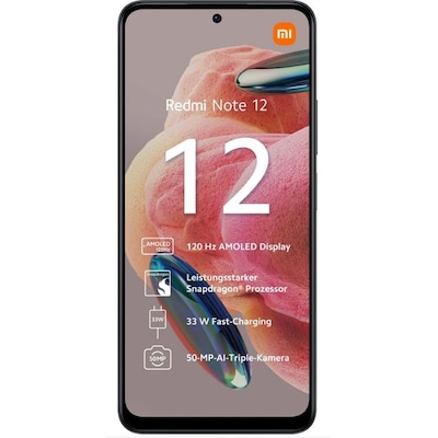 Xiaomi Redmi Note 12 4/128GB Dual-SIM Smartphone onyx gray EU von Xiaomi